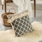 Deerlux 16" Handwoven Cotton Throw Pillow Cover with Ogee Pattern and Tasseled Top, Charcoal QI004313.CH - alternate 2